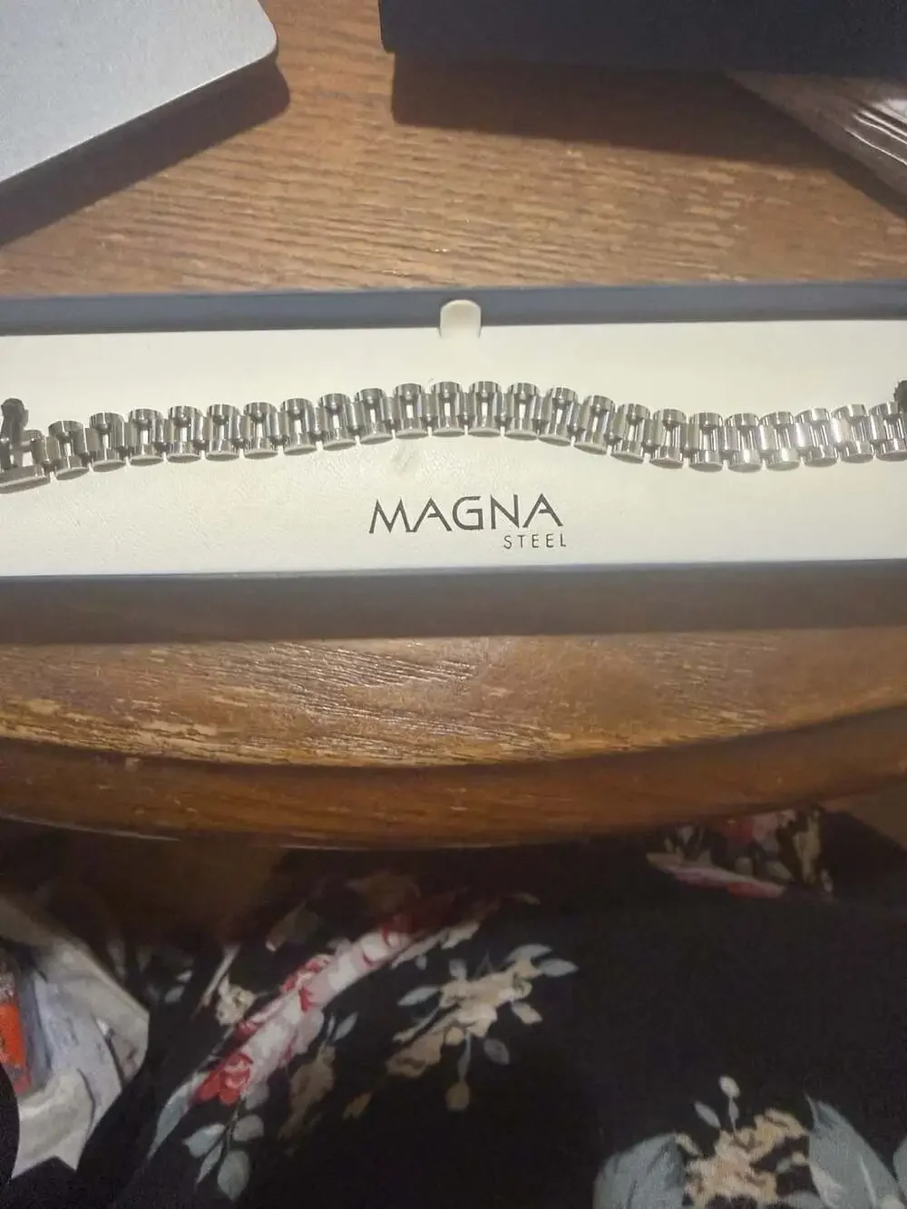Magna Steel Men's Stainless Steel Link Bracelet 8-inch